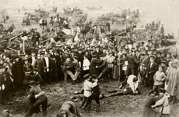 Кулачный бой. 1900 год